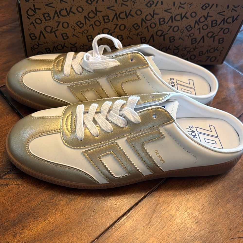 Back 70 Easter Sneakers- Gold NEW IN BOX